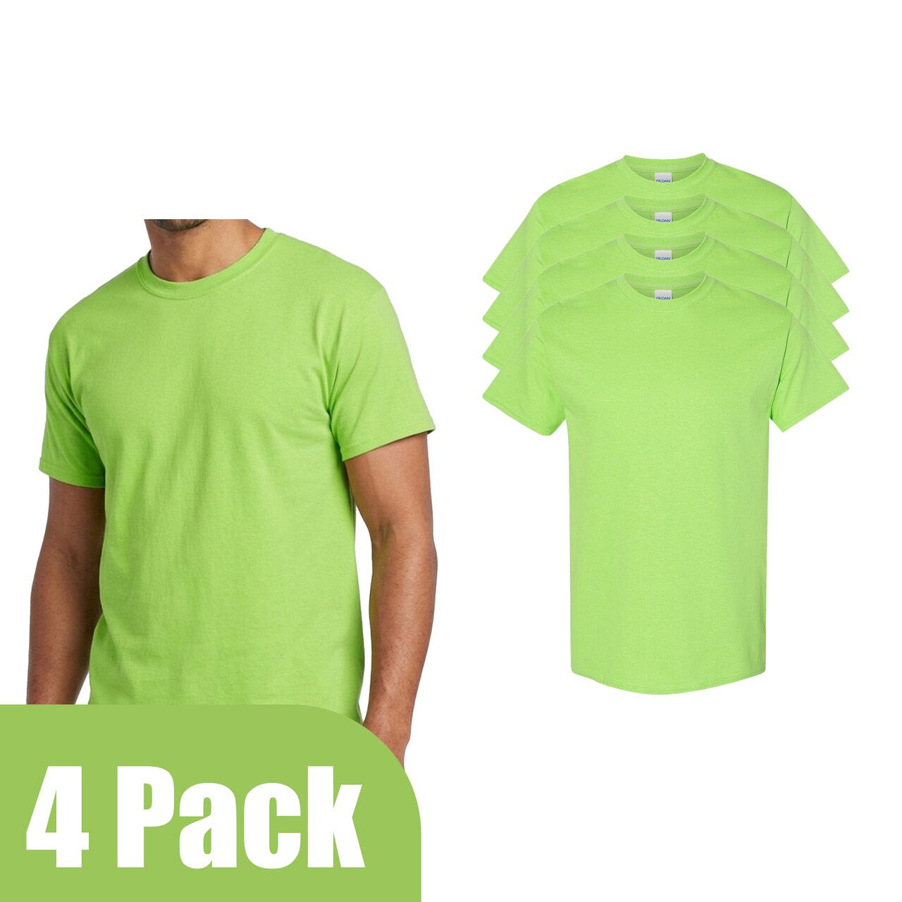 Gildan Lime Heavy Cotton T-Shirt Blanks for DIY Crafts, Printing & Custom Design Work